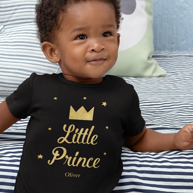 Body Para Bebé El Principito en Oro Purpurina con nombre (Subido por el creador)
