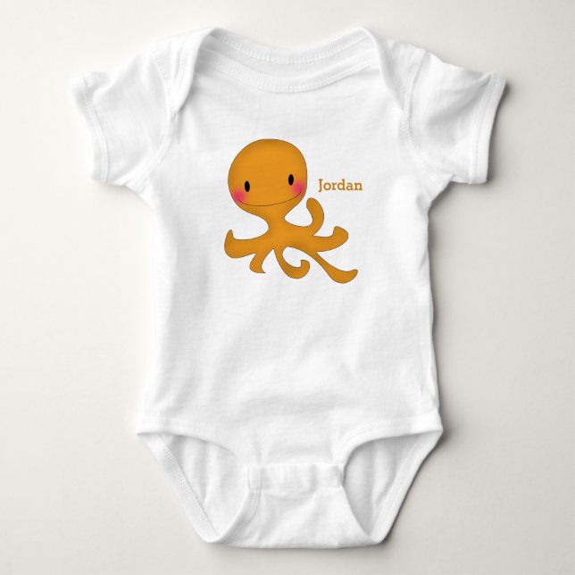 Body Para Bebé El pulpo lindo del niño (Anverso)