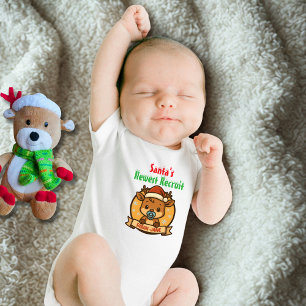 Body Para Bebé El recluta más nuevo de Santa - Navidades lindas