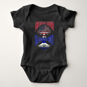 Body Para Bebé El salvadoreño americano remonta a la bandera de 