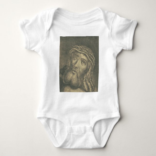 Body Para Bebé El Santo Rostro De Jesús Arte Monocromático (Anverso)