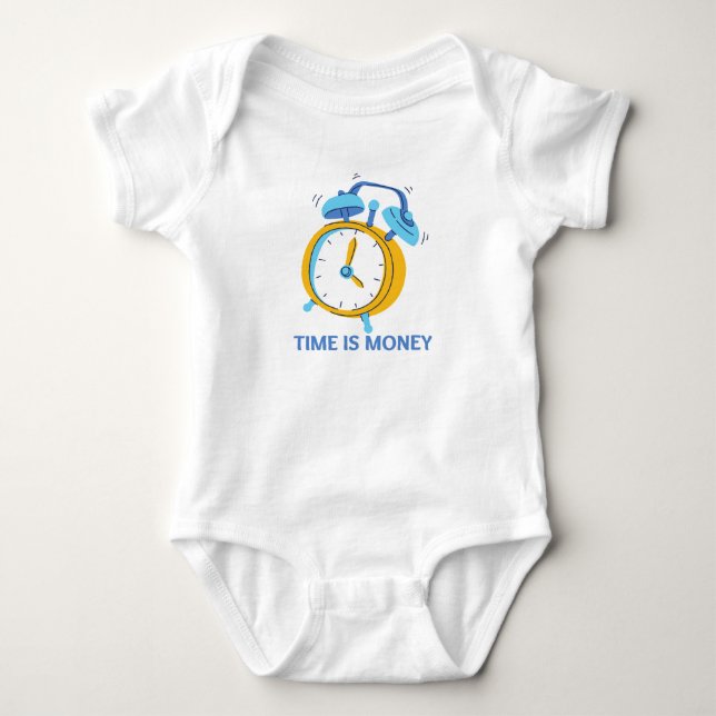 Body Para Bebé El tiempo es dinero  (Anverso)