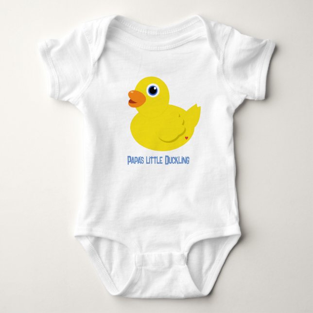 Body Para Bebé El traje de bebé Duckling (azul) de papá (Anverso)