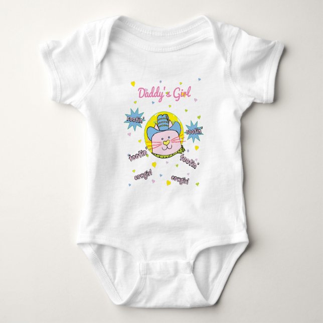 Body Para Bebé El traje de bebé Rootin' Tootin' Cowgirl personali (Anverso)