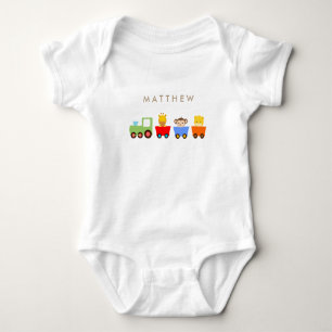 Body Para Bebé El tren de juguetes personalizado Onsie