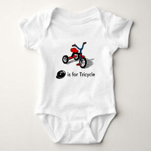 Body Para Bebé El triciclo lindo embroma la camiseta