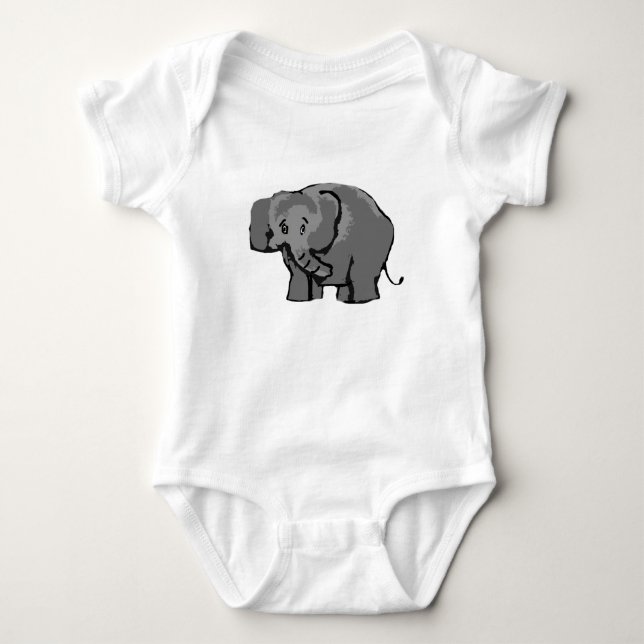 Body Para Bebé Elefante (Anverso)
