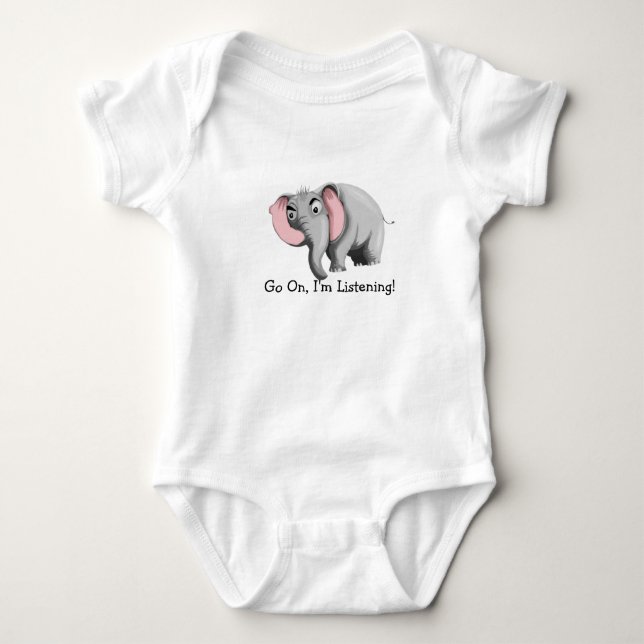 Body Para Bebé Elefante  (Anverso)