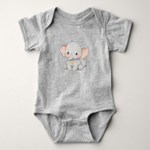 Body Para Bebé Elefante Bebé Adorable – Diseño de Ropa para Niños