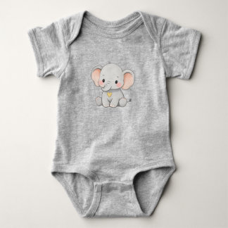 Body Para Bebé Elefante Bebé Adorable – Diseño de Ropa para Niños