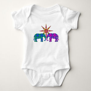 Body Para Bebé Elefante colorido de Paisley lindo