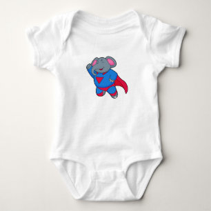 Body Para Bebé Elefante como superhéroe