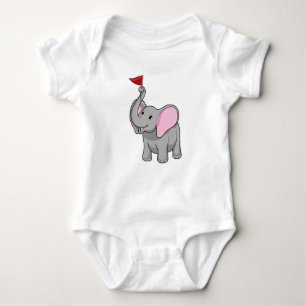 Body Para Bebé Elefante con bandera