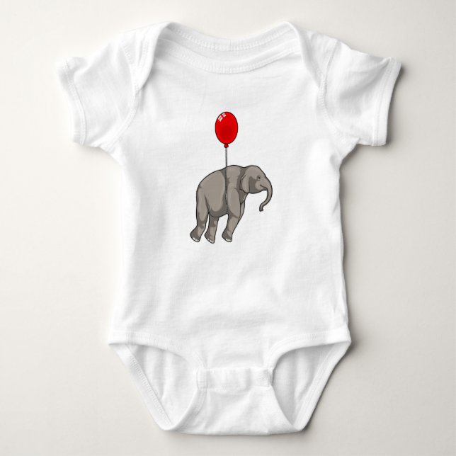 Body Para Bebé Elefante con globo (Anverso)