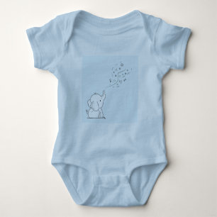 Body Para Bebé Elefante Cute