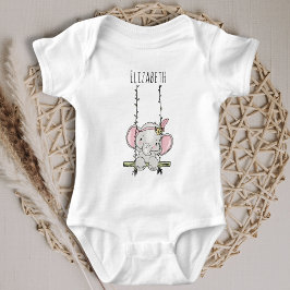 Body Para Bebé Elefante Cute