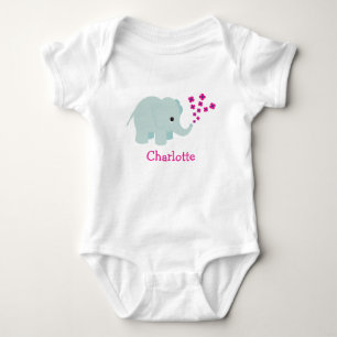 Body Para Bebé Elefante de flores
