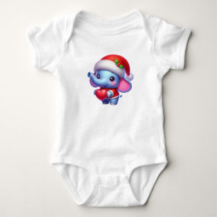 Body Para Bebé Elefante de Navidades adorables