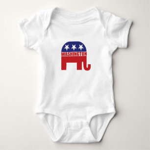 Body Para Bebé Elefante del republicano de Washington