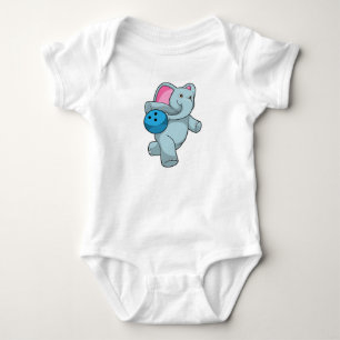 Body Para Bebé Elefante en el Bowling con bolas