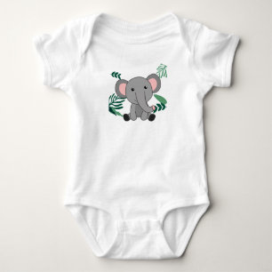 Body Para Bebé Elefante En La Selva Cute Animales Para Niños