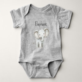 Body Para Bebé Elefante Gris Bonito