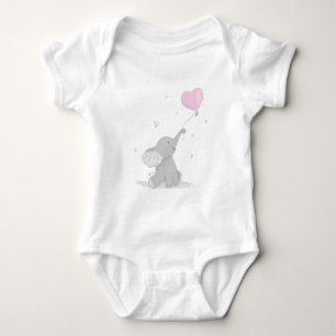 Body Para Bebé Elefante lindo con globo