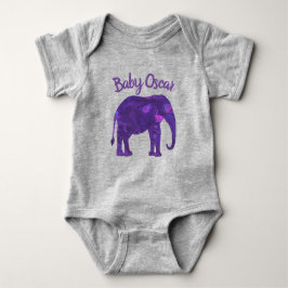 Body Para Bebé Elefante púrpura Resumen Silihouette Baby Bodysuit