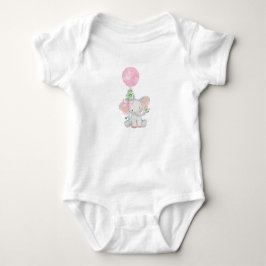 Body Para Bebé Elefante Rosa Bebé Chica Bodysuit