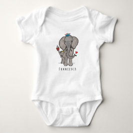 Body Para Bebé Elefante y bebé personalizados