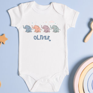 Body Para Bebé Elefantes adorables