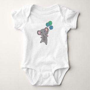 Body Para Bebé Elefantes moscas con globos, niños dulces