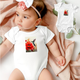 Body Para Bebé Elegancia de la Naturaleza: Armonía de Amapola y C