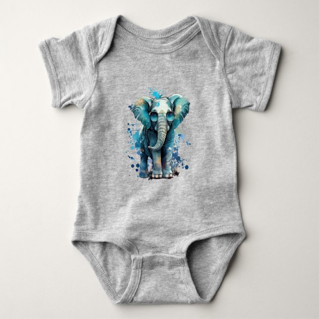 Body Para Bebé Elegancia elefante (Anverso)