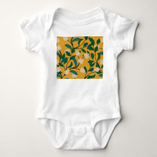 Body Para Bebé Elegancia Floral: Patrón de Leafy Vintage.