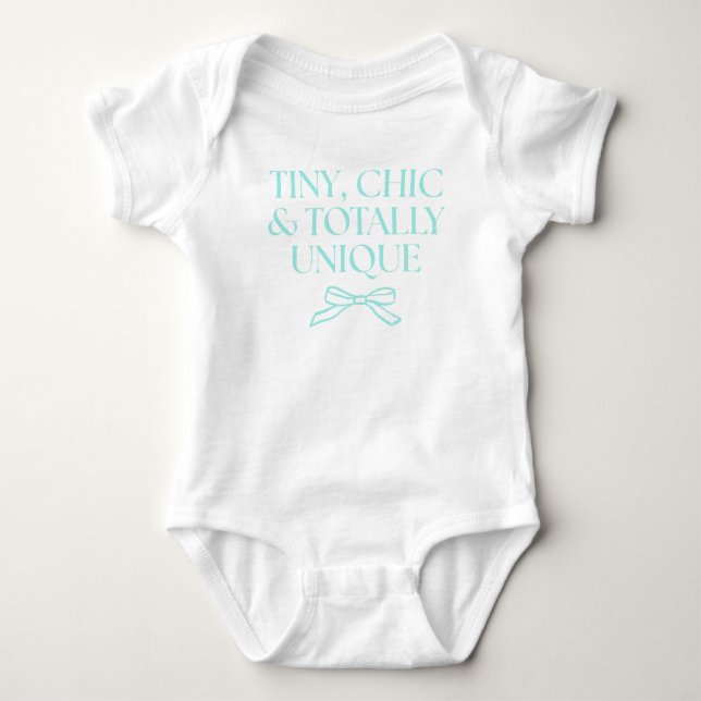 Body Para Bebé Elegant Baby & Co Teal Baby Shower (Anverso)