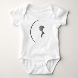 Body Para Bebé Elegant Female Silhouette Minimalist Crescent Art