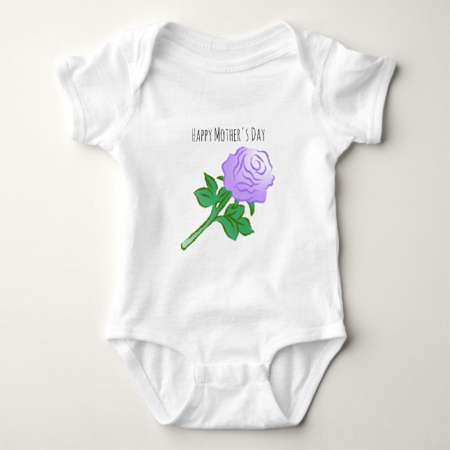 Body Para Bebé Elegant Violet Rose (Anverso)
