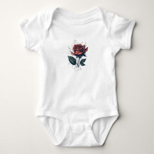 Body Para Bebé Elegante Rosa Vintage – Diseño de Camiseta de Arte
