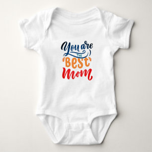 Body Para Bebé Elegante Tipografía De Diseño Eres La Mejor Mamá