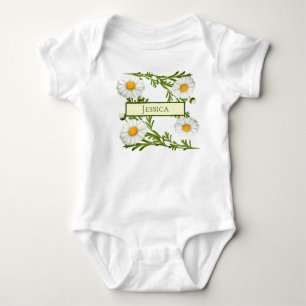 Body Para Bebé Elegantes Daisies Cortados