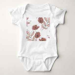 Body Para Bebé Elegantes Flores De Adormidera Patrón Sin Maravill