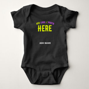 BODY PARA BEBÉ ELEGANTES PERSONALIZABLES NEGROS MODERNOS DE MARCA