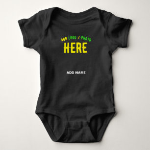 BODY PARA BEBÉ ELEGANTES PERSONALIZABLES NEGROS MODERNOS DE MARCA