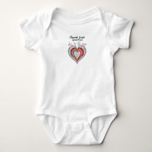 Body Para Bebé Elegir la paz de amor (Anverso)