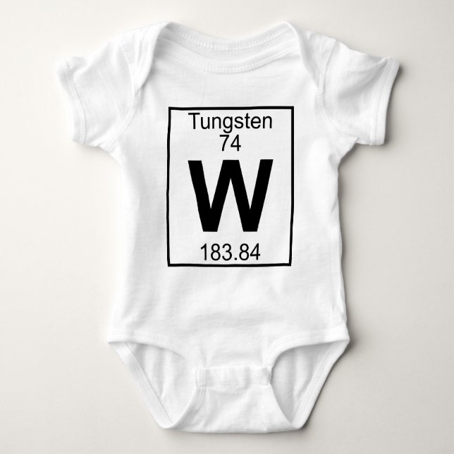 Body Para Bebé Elemento 074 - W - Tungsteno (lleno) (Anverso)