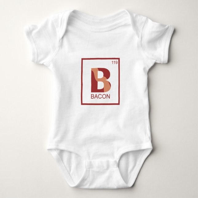 Body Para Bebé Elemento de Bacon (Anverso)