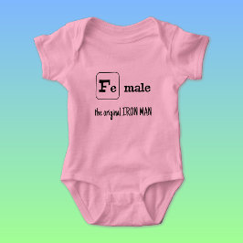 Body Para Bebé Elemento de hierro del juego de palabras para muje