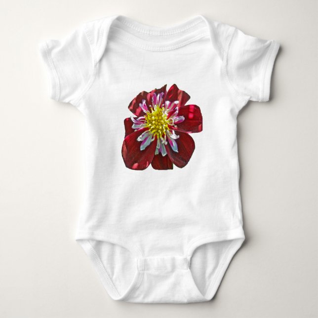 Body Para Bebé Elementos de coordinación de Dahlia Roja Bebé (Anverso)
