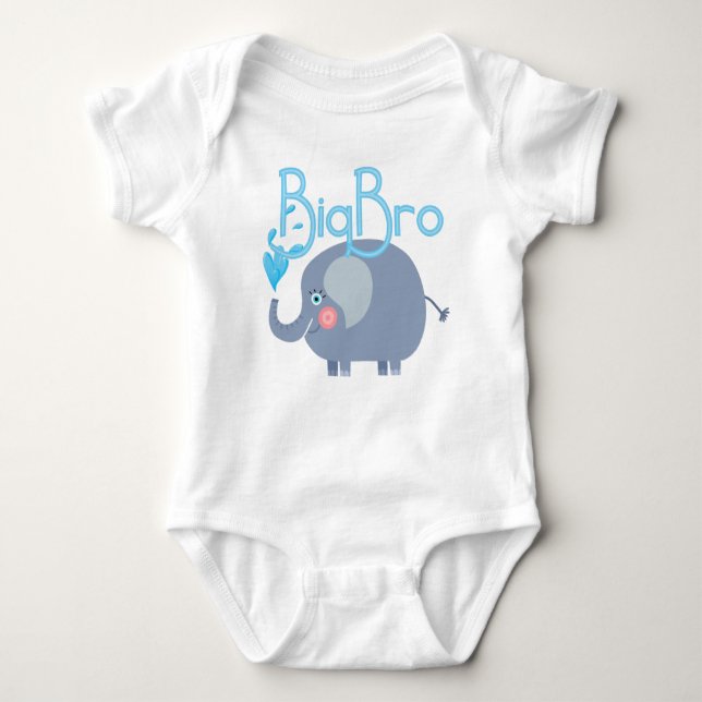 Body Para Bebé Elephant Big Bro (Anverso)